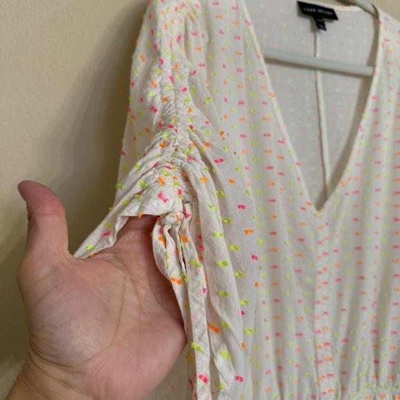 Spring Summer Lane Bryant Textured Dolman-Sleeve Peplum Blouse White Size 18/20 - Picture 6 of 16